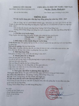THONG BAO TUYEN DUNG